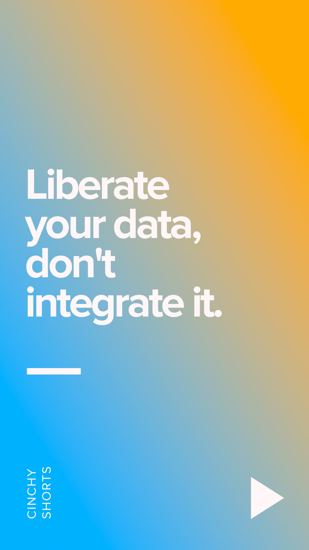 Liberate your data, don't integrate it.