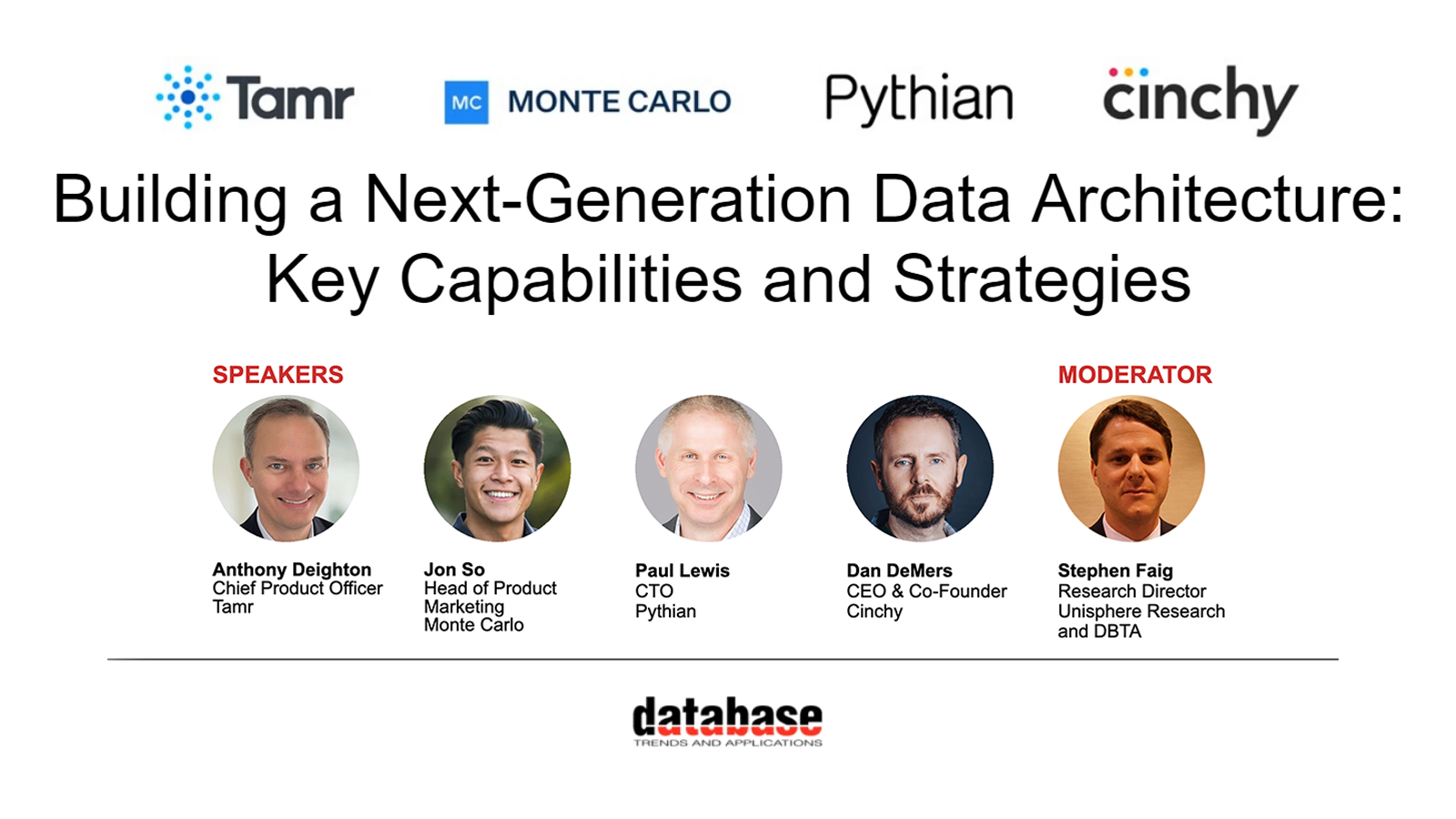 [DBTA Roundtable] Building a Next-Generation Data Architecture: Key Capabilities and Strategies